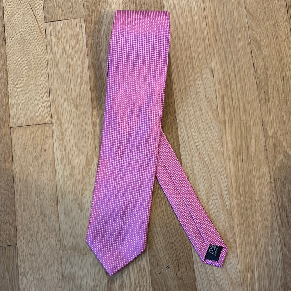 Pink Checkered Men's Tie